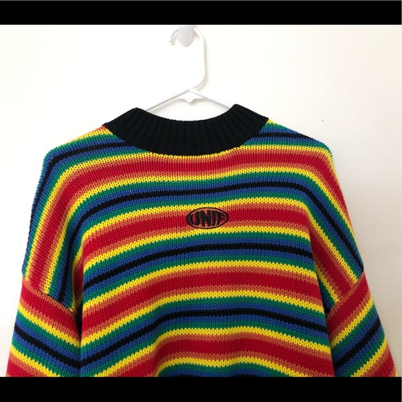 NWOT UNIF Clarissa Stripe Crewneck Sweater Top XS - Picture 2 of 9
